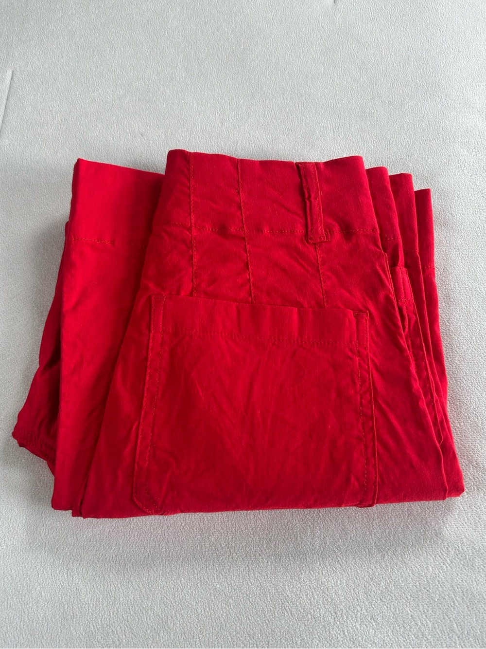 Maeve The Colette High-Rise Wide-Leg Cropped Pants Red Women’s Size 27 - Picture 16 of 16